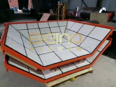 एल्युमिनियम स्लट वेयर लाइनर्स इंडस्ट्रियल सेरेमिक कम्पोजिट लाइनर रबर